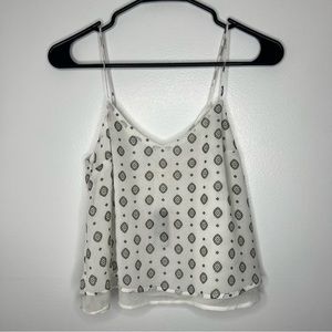 Aeropostale Cape Juby Geometric Print Layered Tank